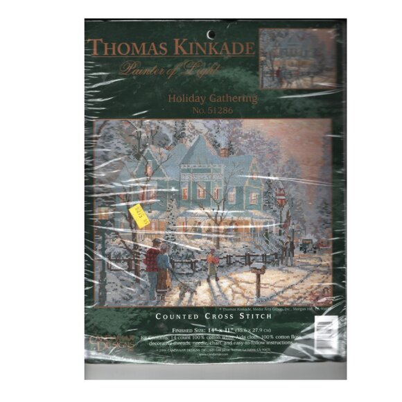 Candamar Designs Counted Cross Stitch Thomas Kinkade Holiday Gathering Unopened - Picture 1 of 3